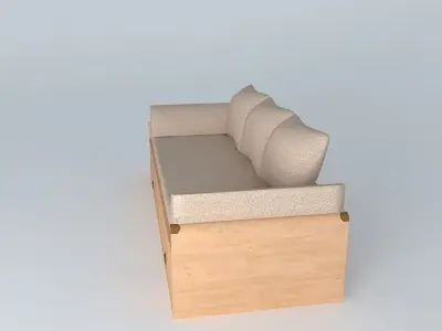 Convertable bed couch 3D model