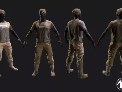 Skull armor 12 Low-poly 3D model