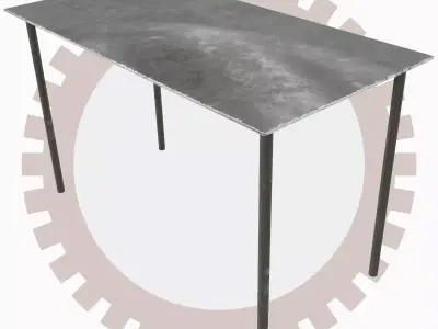 Table of Metal - Game Ready - 4k Low-poly 3D model