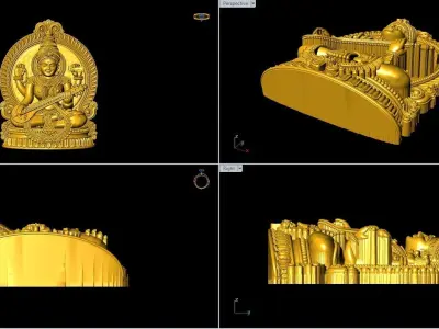 Saraswati pendant  3D print model