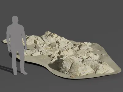  Large Cluster Beach Rock Model 