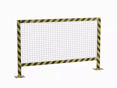 Road Barricade Set C Low-poly 3D model
