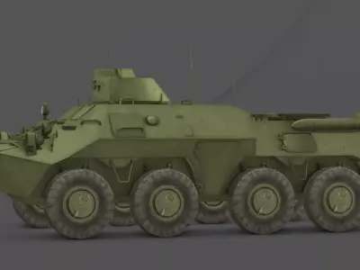 BTR 80 1V152 Armored Vehicle Low-poly 3D model