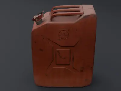 Fuel Can - Gas Can - Old Jerry Can - Low Poly Low-poly 3D model