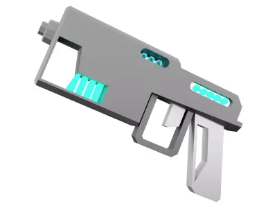 3d  sci-fi small beam weapon icon 3D model