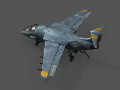 jet plane Low-poly 3D model by 3D-Market-Hub