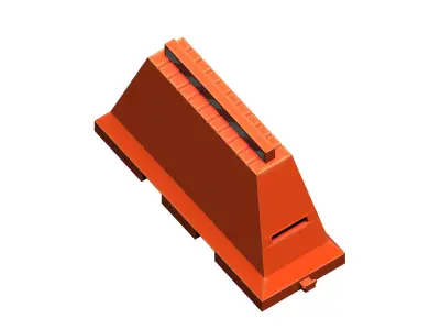 Jersey Road Barrier Low-poly 3D model