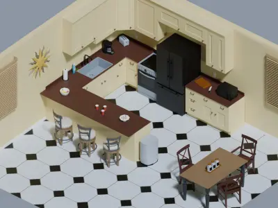 Ultimate Interior Household Pack Low-poly 3D model