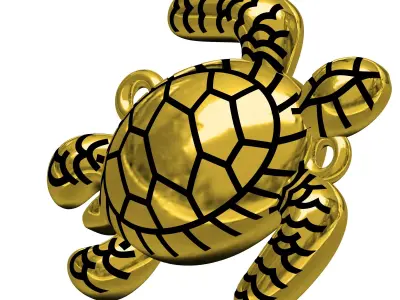Small and Simple Turtle Pendant 3D print model