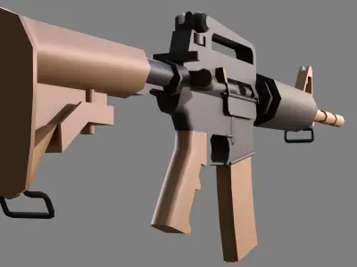 M4A1 Carbine Stylized Gun Low-poly 3D model