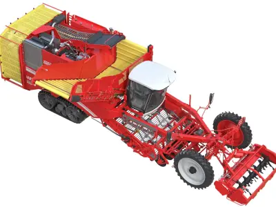 Harvester Grimme Varitron 470 Low-poly 3D model