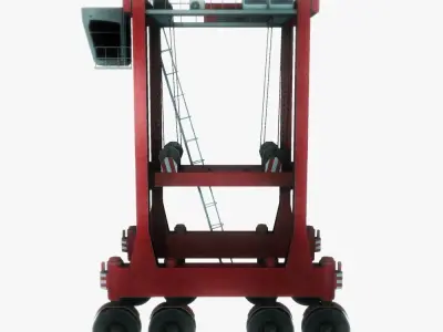 Straddle Carrier low poly Low-poly 3D model