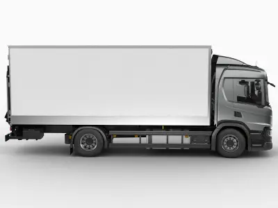 Box rigid truck P-series 2018 3D model
