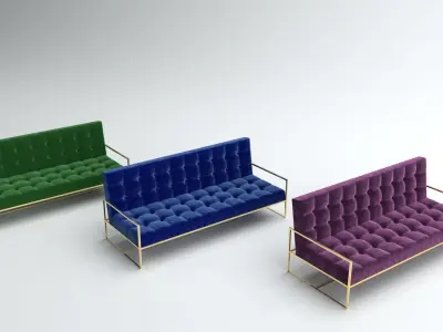 Vintage Panadin Sofa Set 3D model