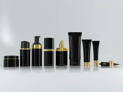 Cosmetic Bottle and Tube Set 