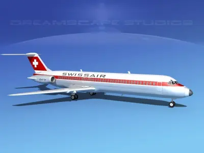 Douglas DC-9-40 Swissair 3D model