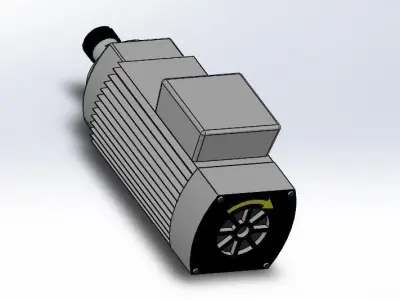 1-5 KW Hertz Spindle Motor 3D model