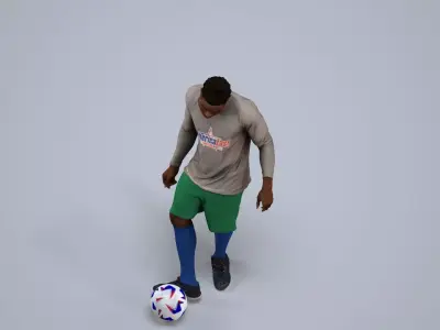 00486Aaron003 - Adult Black man exercising in sportswear for 3D model