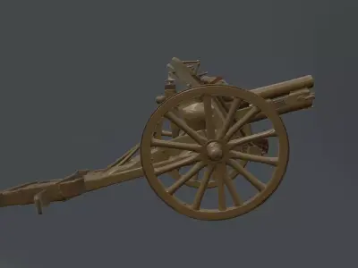 field artillery model prop 3D model