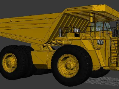 Dump Truck Low-poly 3D model get