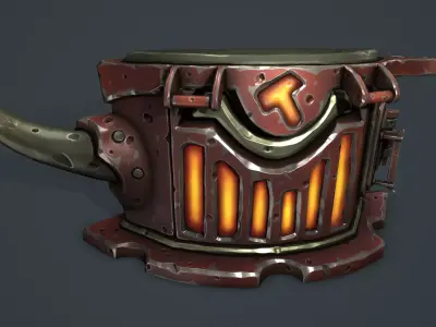 Chest anvil Low-poly 3D model