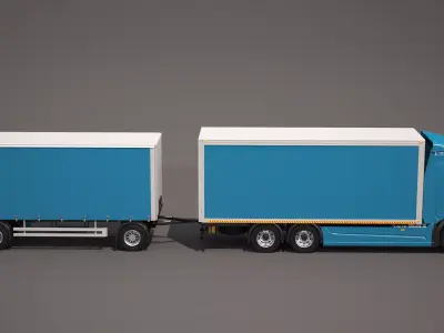 Generic Box truck Tandem 3D model