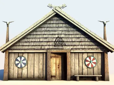 Viking House 1 Low-poly 3D model