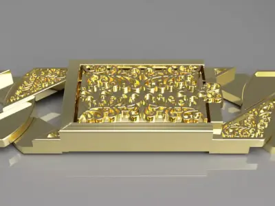 9ct english chaps bracelet 5 part  3D print model