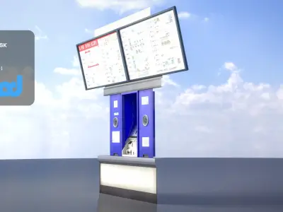 Japanese Railway Ticket Machine 3D model