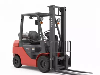 Industrial Propane Forklift Low-poly 3D model