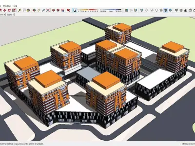 Sketchup Commercial Complex CC1 3D model