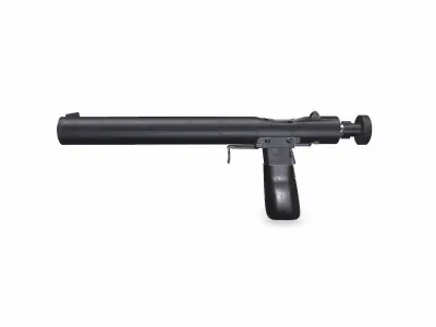 Welrod MK 2 Bolt Action Pistol Low-poly PBR Low-poly 3D model