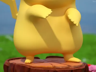 Anime Character Pikachu Angry 3D model