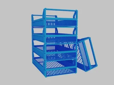 Fruit boxes 3D model