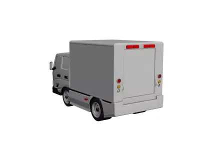 Generic Small Box Cargo Truck Delivery Transport Vehicle 3D model
