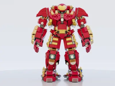 Lego Iron Man and HulkBuster big pack 3D model