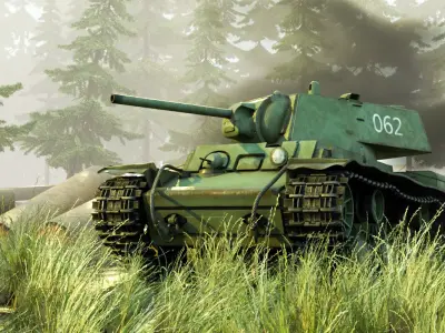 Kv-1 heavy soviet tank  3D model