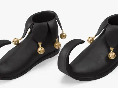 Elf Shoes Black with Bells 