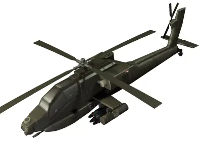 Helicopter military Low-poly 3D model purchase