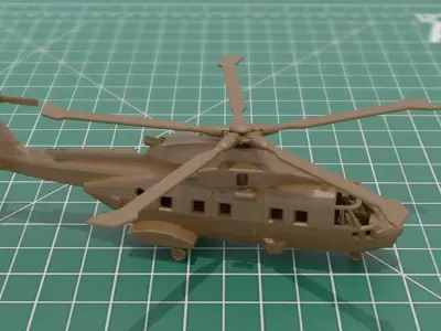 AW101 Merlin Military Helicopter 3D Print STL 3MF Model 3D print model