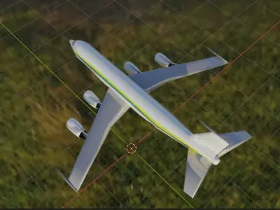 Fictional Modernized Quad Engine Jetliner 707-120 CFM Inspired Low-poly 3D model