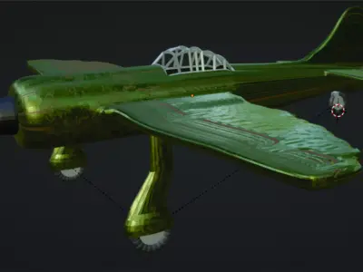 propeller plane Free low-poly 3D model