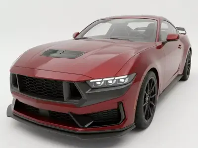 High Performance Red Sport Coupe 3D model