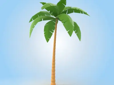 Cartoon Palm 3D model