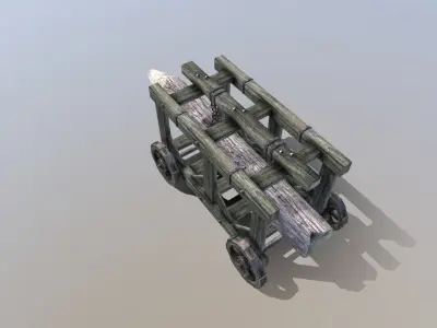 Medieval battering ram Low-poly 3D model by SimonTGriffiths