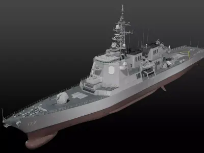 JMSDF Kongo class guild missile destroyer 3D model