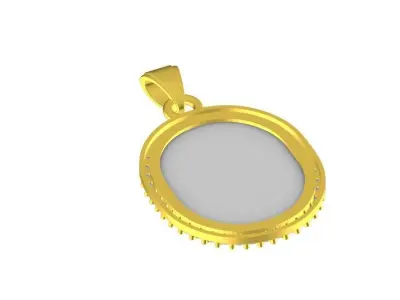 Wolf Diamond Victorian Gold Silver Pendant Design 3D print model