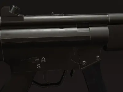 smgmp5 gun Free low-poly 3D model