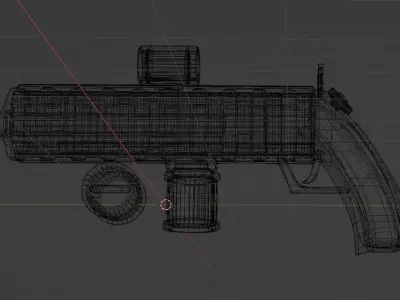 Futuristic sci fi gun 3D model