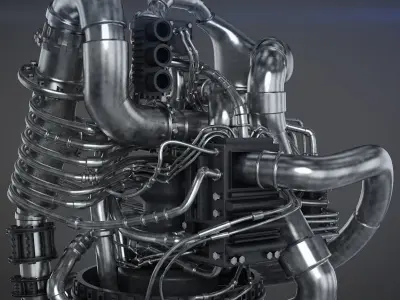 Engine  Rocket 3D model